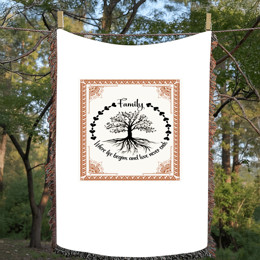 Family Roots, Celtic Tree Woven Blanket