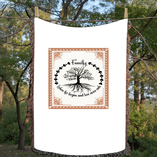 Family Roots, Celtic Tree Woven Blanket